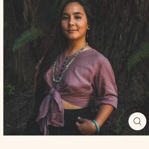 Cotton Flower Clothing- 100% cotton, wooden button shirt